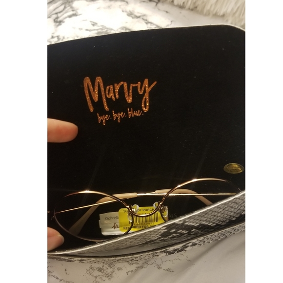 NWT Marvy "Amuse" Round Blue Light Glasses - Picture 10 of 10